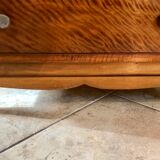 Storage unit art deco style in burled satinwood