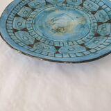 Assiette en céramique vintage 60's 70's - Signée A. Maunier (Vallauris) 29cm