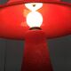 Lampe de table champignon en verre vintage