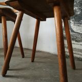 Pair of solid wood bistro chairs