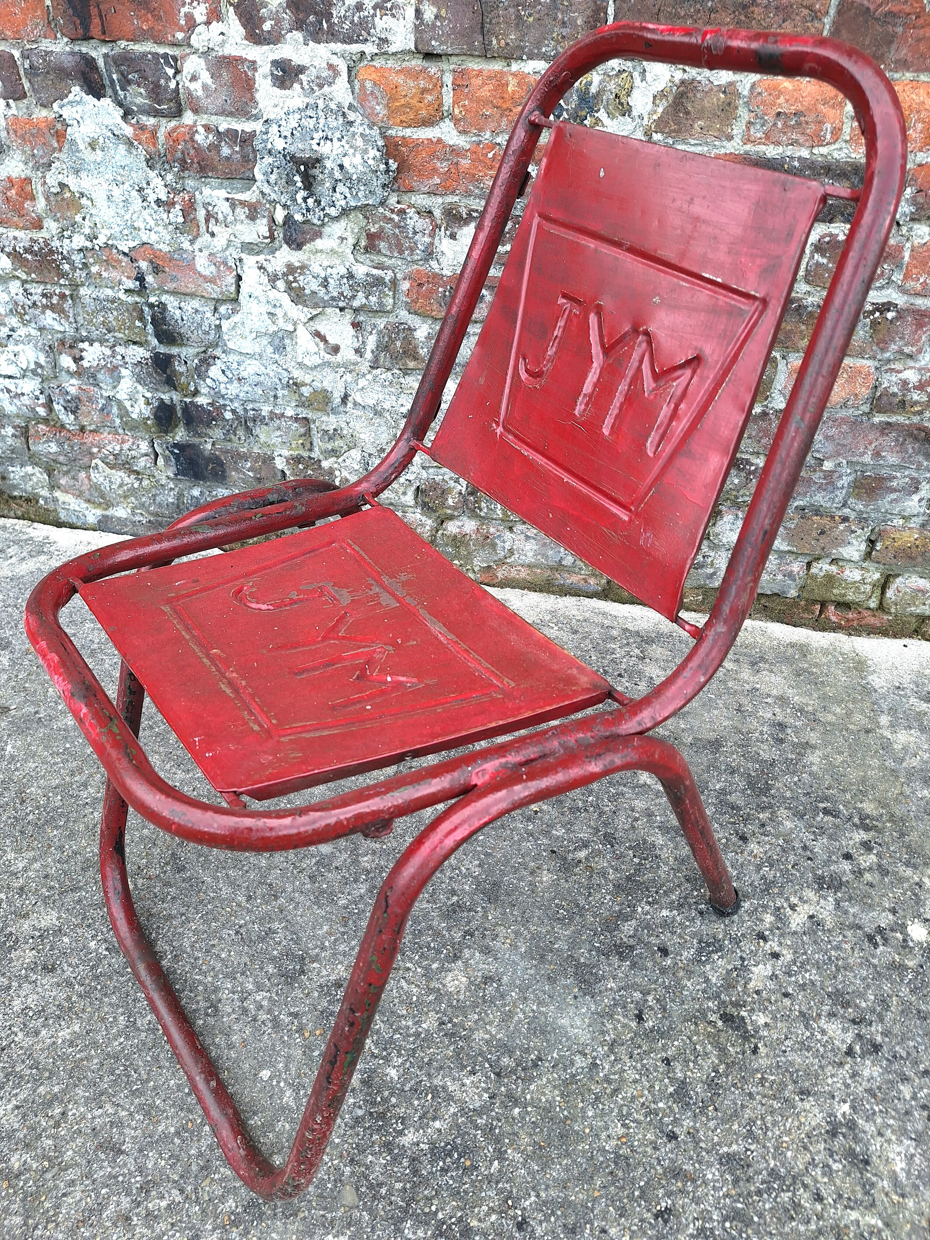 Lot de 6 chaises vintage JYM, meubles sièges industriels