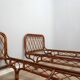 Pair 1960s Franca Helg Bonacina Rattan Malacca Daybeds