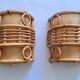 Pair d'appliques bambou vintage