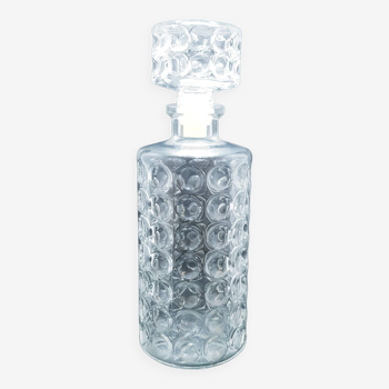 Carafe sphérique en verre taillé