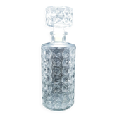 Carafe sphérique en verre taillé