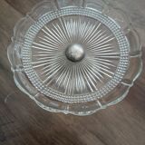 Compotier in molded glass and regulated foot