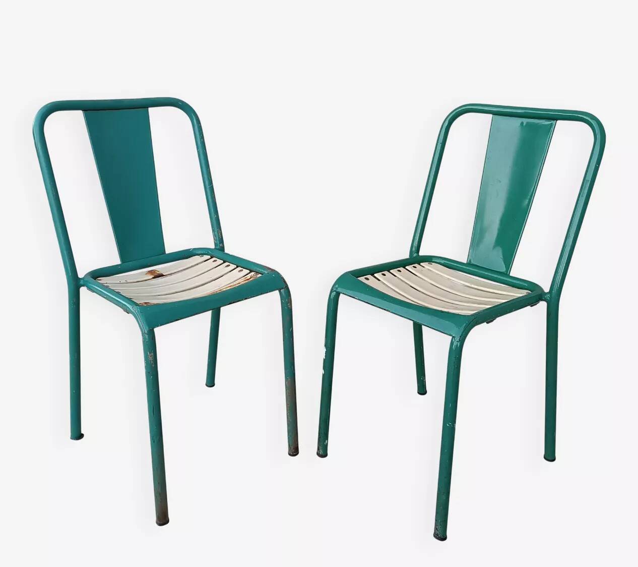 Pair of bistro Tolix chairs