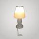 Vintage Murano Opaline Mushroom Lamp with Tinsel Diffuser? Table Mushroom