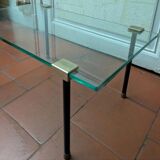 Glass and brass table