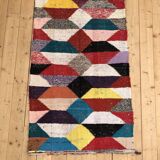 Moroccan Berber carpet Kilim Boucherouite 171x96cm