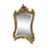 Mirror rocaille style Louis XV in wood and gilded stucco XX century