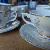 Tea set or pearly white coffee