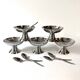 Ensemble de 5 coupes à glace et cuillères en Inox Guy Degrenne