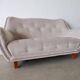 Grey velvet buttoned sofa by Levi's Mobelafarr