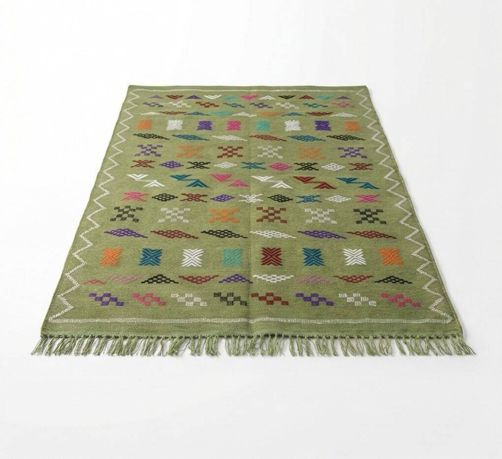 Small green Berber rug 100x150 cm