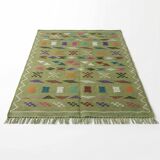 Small green Berber rug 100x150 cm