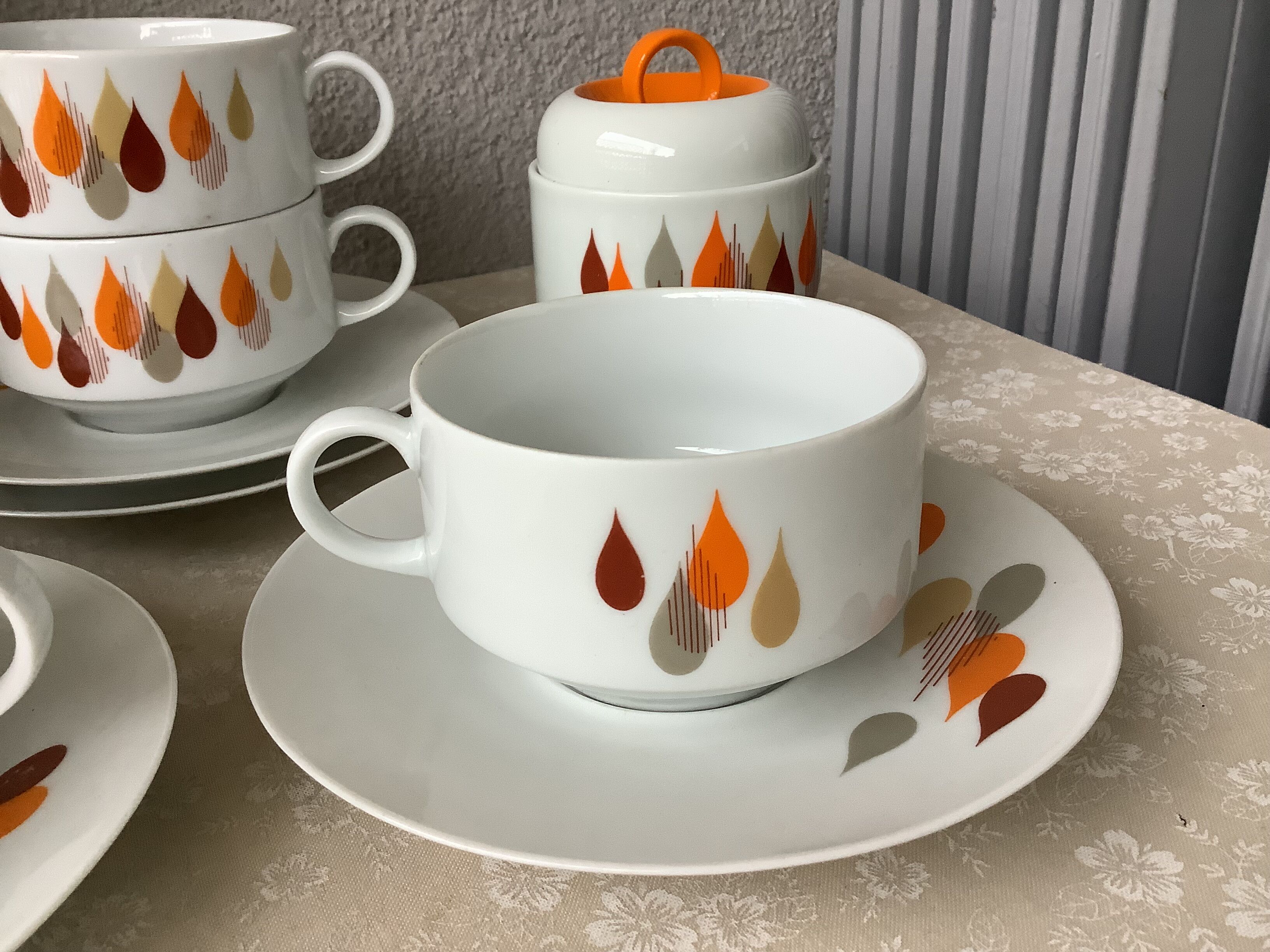 Cups Bareuther Waldsassen Germany design seventies