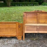 Lot of art deco style headboards and footboards