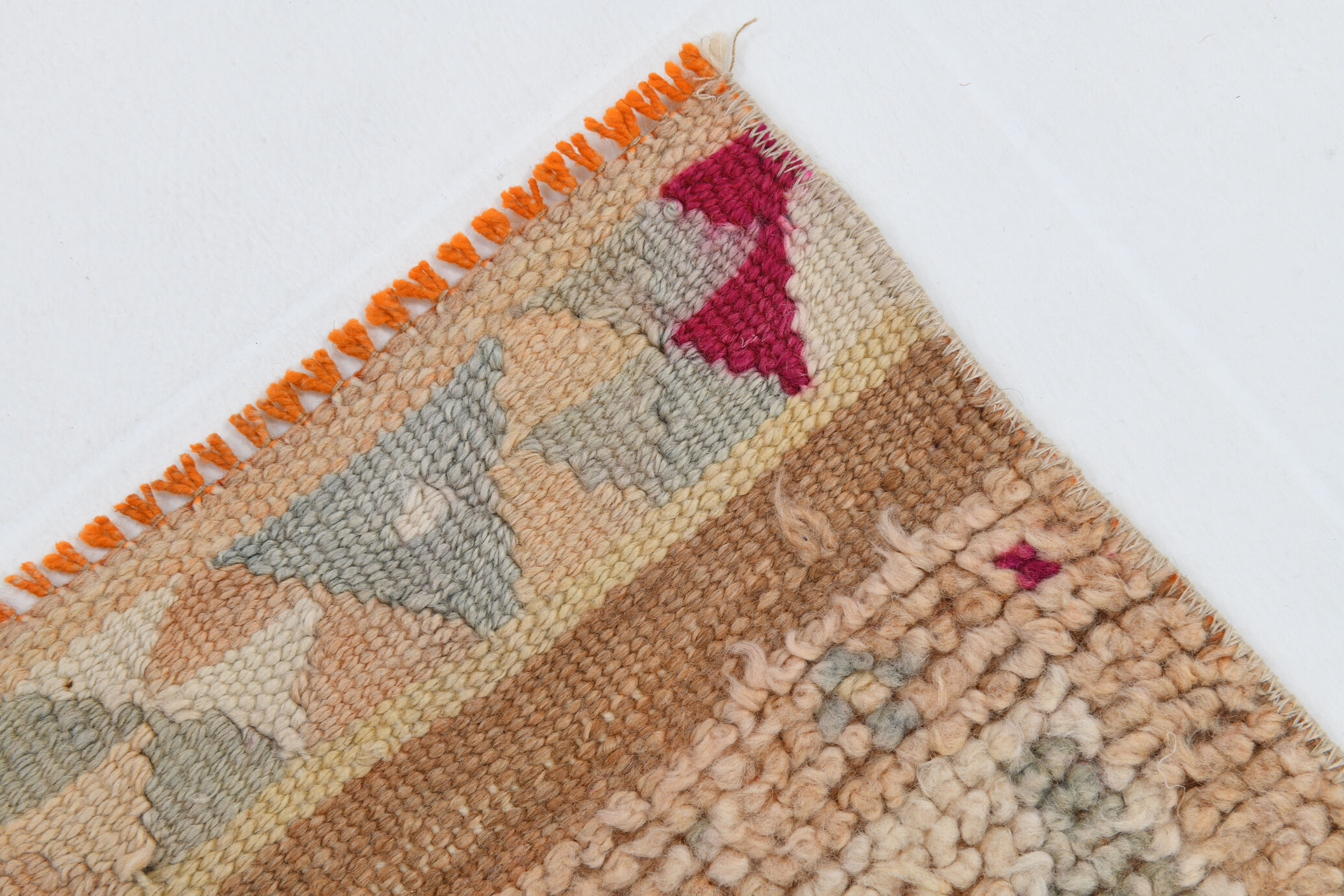 3x11 pale orange turkish vintage runner rug 75x332cm