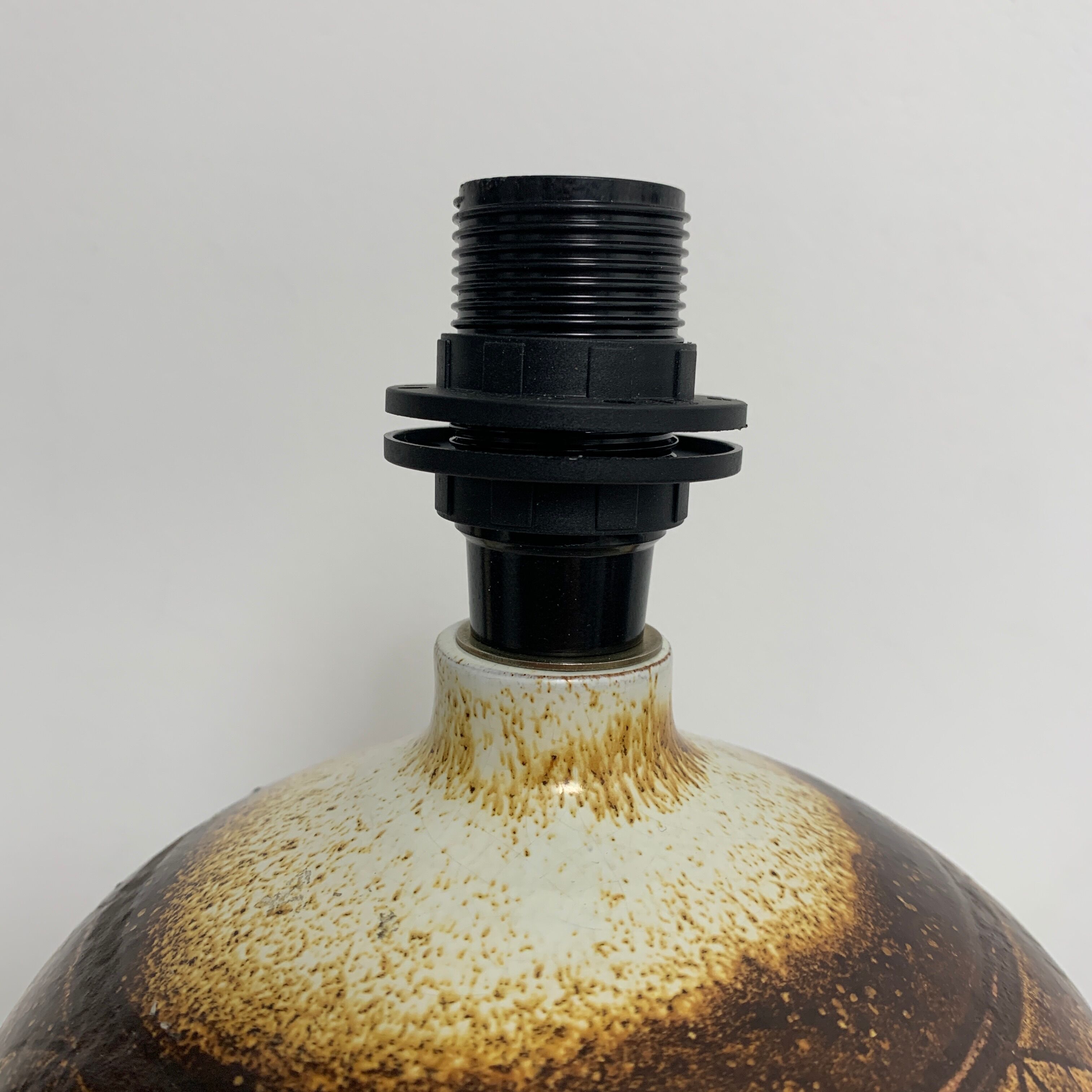 Ceramic ball lamp leaf decoration Olivier Roy Vallauris