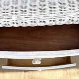 80s rattan chest of drawers