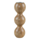 Turned wooden candlestick organic form 1970s European craftsmanship