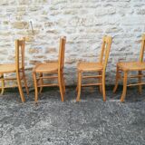 Set of 8 mismatched bistro chairs