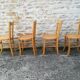 Set of 8 mismatched bistro chairs