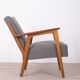Vintage 60's armchair in teak wood and fabric danish design
