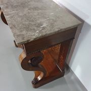 French trumeau / side table 1830s / inlay wood / mirror
