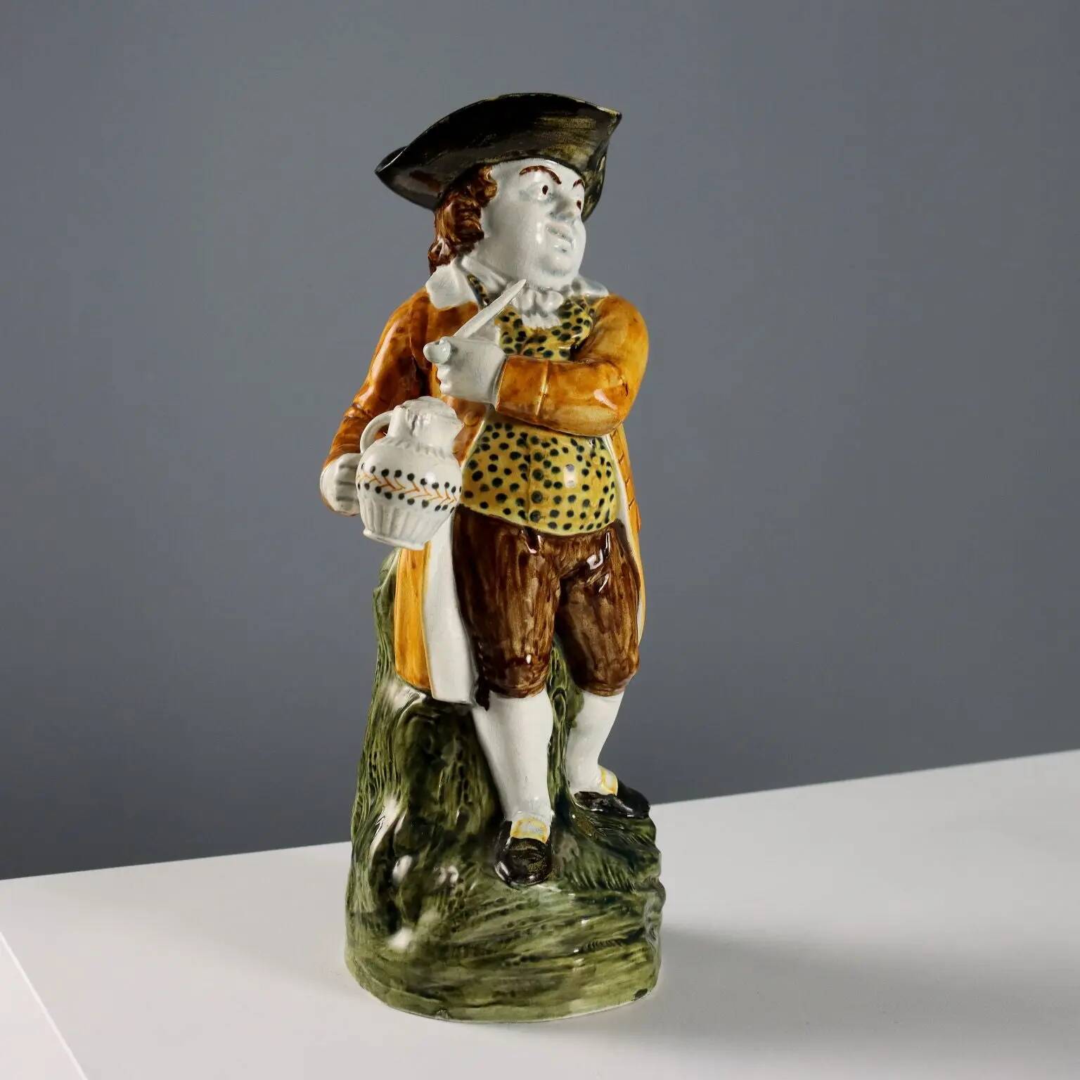 Old Toby jug Staffordshire ceramic, England, 19th century.