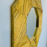 Miroir hexagonal de cadre de rotin 100x100cm