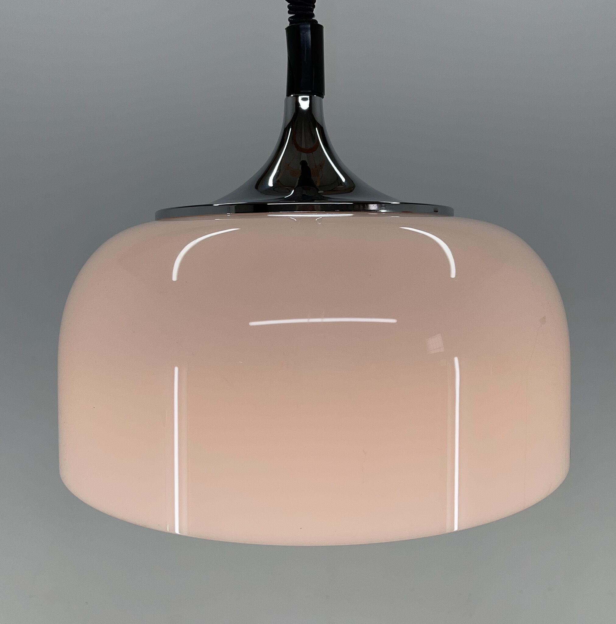 Mid Century White Pendant by Harvey Guzzini for Meblo, Italy