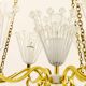 Emil Stejnar brass chandelier from the mid-century, Rupert Nikoll Vienna, Austria, 1950s.