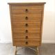Vintage rattan chest of drawers by Audoux Minet