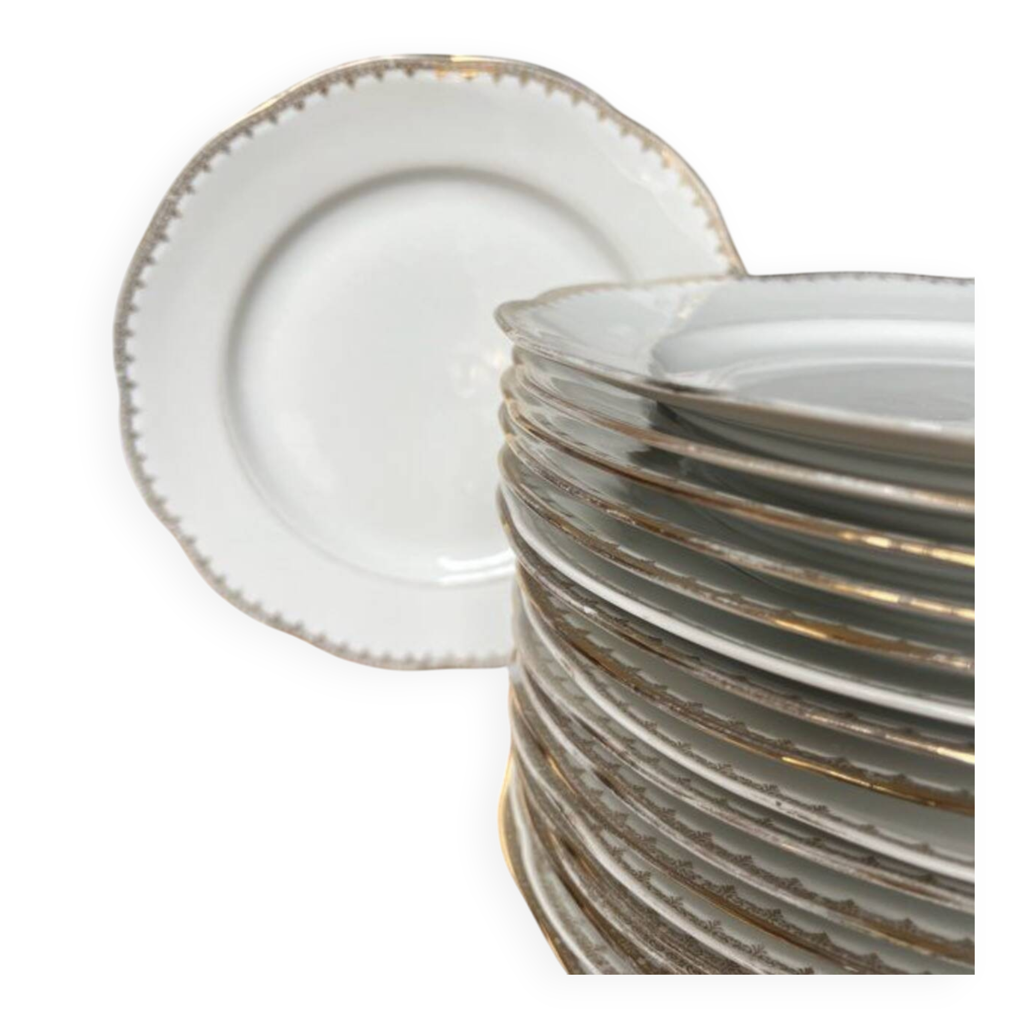 Set of 18 dinner plates - Pommier Dureil 72 - L'Étoile Splend Porcelain