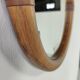 Miroir rond vintage rotin