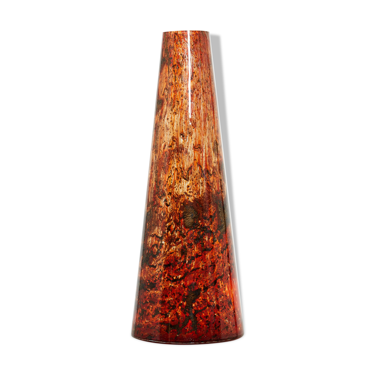 Glass vase of murano around 1970