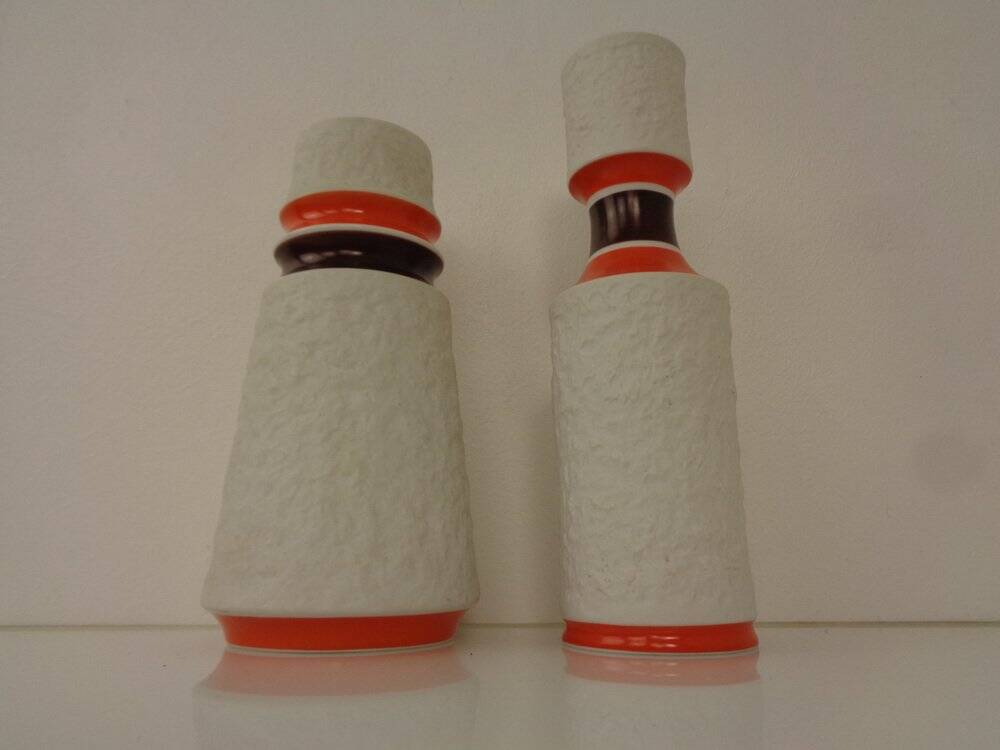 Space Age Op Art Vases from Royal KPM, 1960s, Set of 2
