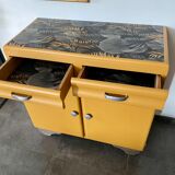 Low style Mado sideboard restyled yellow