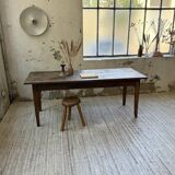 1950s oak farmhouse table with spindle legs