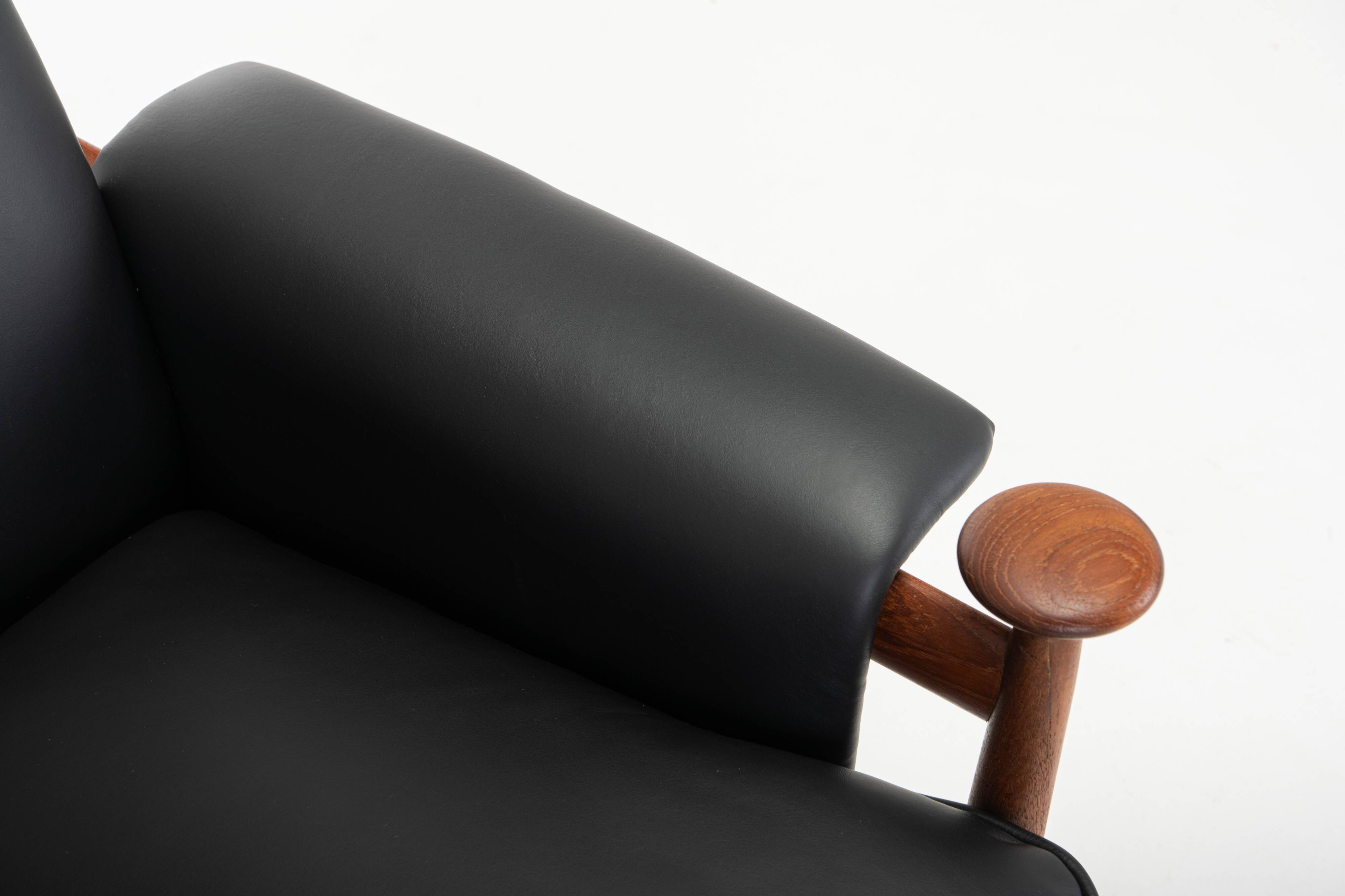 Bwana Lounge Chair and ottoman by Finn Juhl for France & Son, Denmark, 1960s