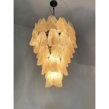 Lustre en cascade en verre de murano « rondini » en or