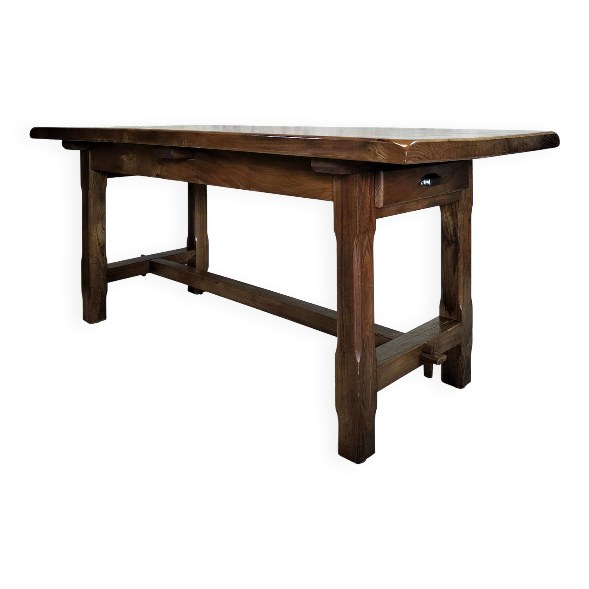 Solid wood farmhouse table