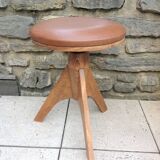 Vintage tripod foot piano stool 60s-70s