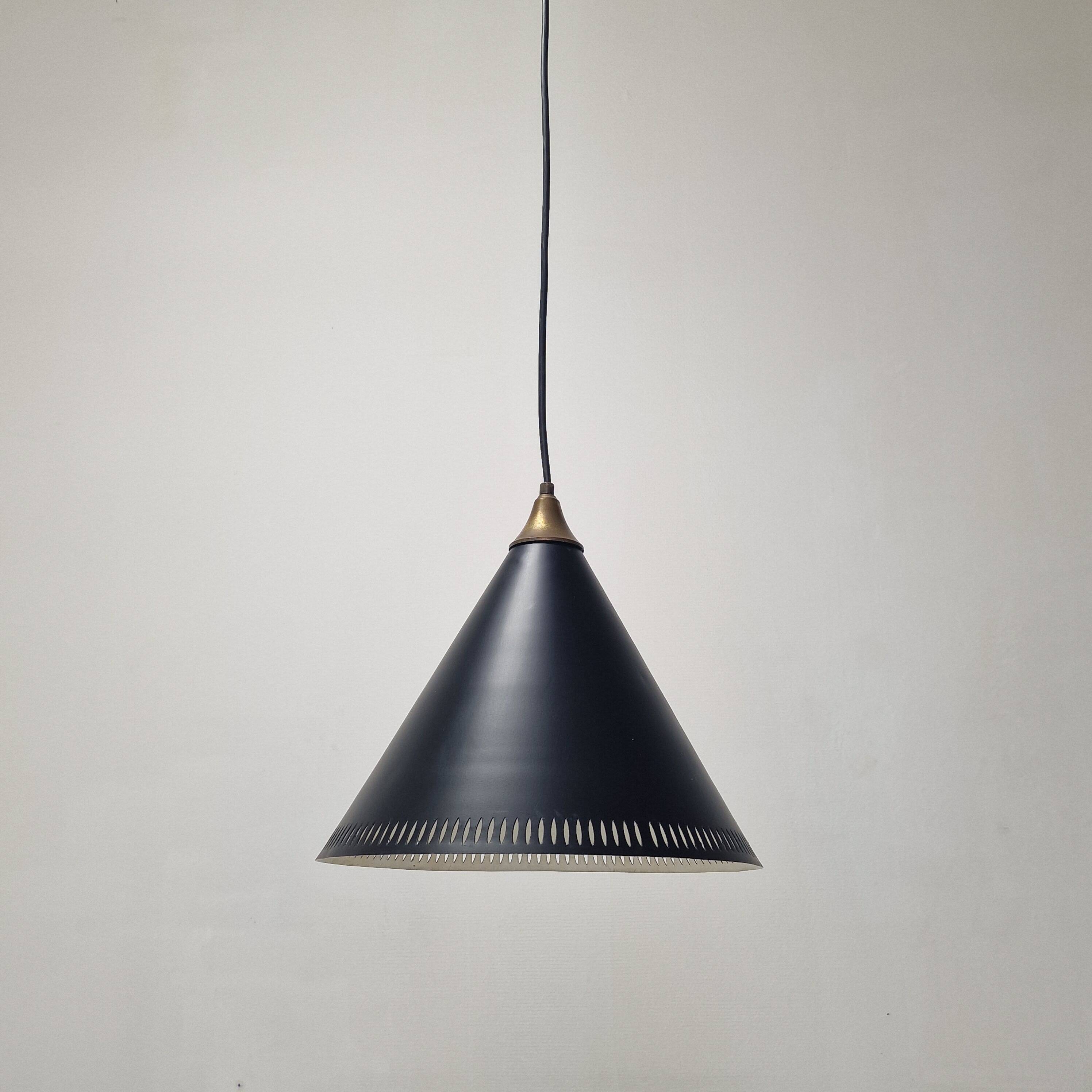 Bent Karlby for Lyfa, “Kegle” Pendant Lamp, Denmark, 1970s