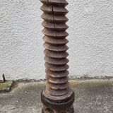 LARGE OLD WOODEN PRESS SCREW