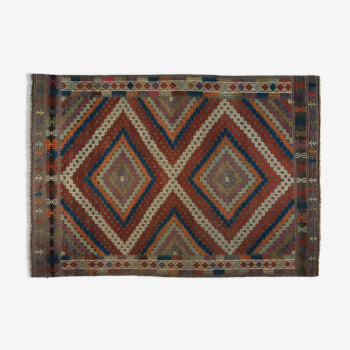 Anatolian handmade kilim rug 260 cm x 183 cm