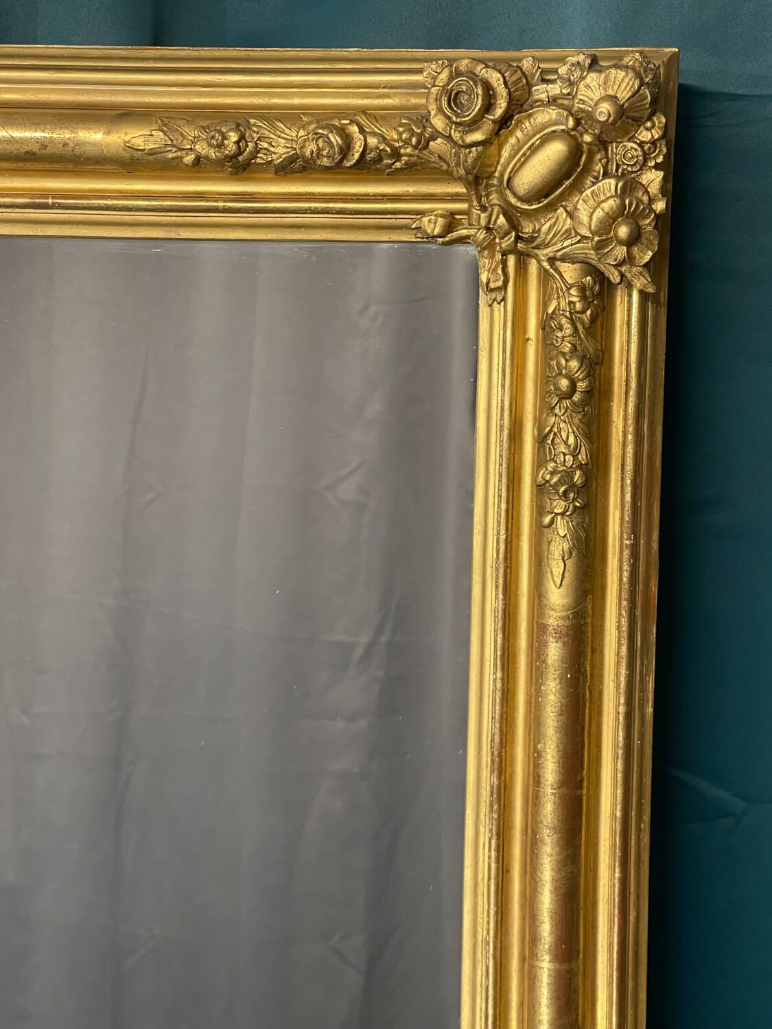 Large old 19th century mirror high 177 x 104.5 cm very good condition