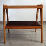 2-tier wooden coffee table from the 50s and 60s